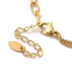 Collier pendentif boule ronde en acier inoxydable&nbsp;NJEW-D054-03G