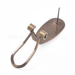 Accessoires de clous d'oreilles en laiton&nbsp;LS-KK-L195-01AB-NF