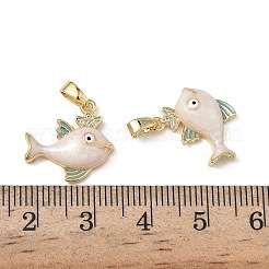 Pendentifs avec zircon cubiques à micro-pavés en laiton&nbsp;KK-F924-19A-G02