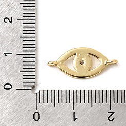 Breloques de connecteur d'oeil de zircone cubique clair de micro pavé en laiton&nbsp;KK-H267-072G