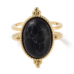 Placcatura ionica (ip) anello in acciaio inossidabile 304&nbsp;RJEW-B059-06G