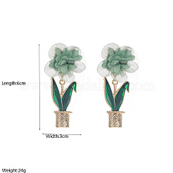 Pendientes colgantes de aleación&nbsp;WG61329-02