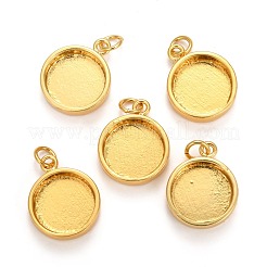 Pendente basi di cabochon in ottone&nbsp;X-KK-P146-06G