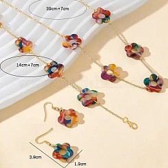 Schmuckset aus Blumenlegierung und Acryl&nbsp;FS-WG36751-01
