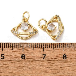 Messingpflaster klare Zirkonia Charms&nbsp;KK-A270-1G