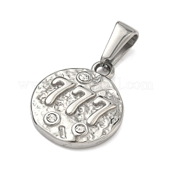 Pendentifs texturés en acier inoxydable 304&nbsp;STAS-A140-02P-7