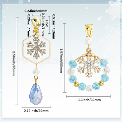 DIY-Sets zum Basteln von Schneeflocken-Ohrringen&nbsp;DIY-SC0032-80
