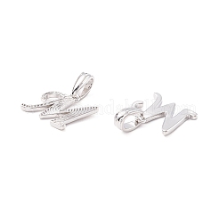 Placage en rack pendentifs lettre en laiton écologiques&nbsp;KK-K265-02P-M