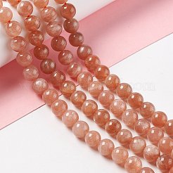 Natürliche sunstone Perlen Stränge&nbsp;G-A205-28B