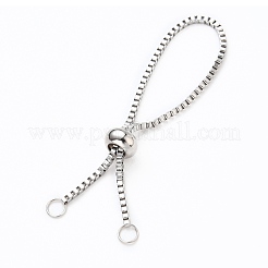Anello scorrevole a catena in acciaio inossidabile chirurgico 316 regolabile e resistente all'ossidazione&nbsp;AJEW-JB00775-01