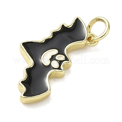 Ciondoli in ottone smaltato a tema Halloween&nbsp;KK-L248-01G-01