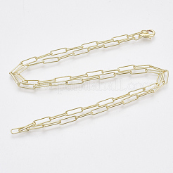 Fabrication de collier de chaîne trombone ovale ronde&nbsp;MAK-S072-04B-LG