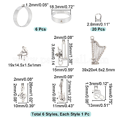 DIY-Set zur Herstellung von Ringen mit Musikmotiven&nbsp;DIY-UN0004-85
