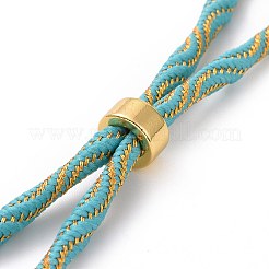 Bracelets argentés en corde de nylon&nbsp;MAK-C003-03G-08