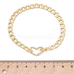 Messing-Armbänder mit kubanischen Gliedern für Damen&nbsp;BJEW-JB13565
