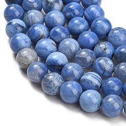 Brins de perles d'agate craquelée au feu naturel (teintes et chauffées)&nbsp;G-K425-A04-12mm