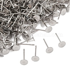 Configuraciones para aretes con clavija redonda plana de acero inoxidable quirúrgico 316 resistente al deslustre&nbsp;STAS-R073-05