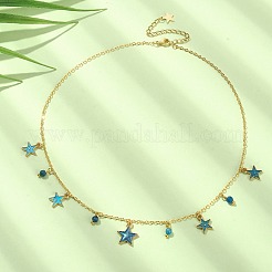 Latzkette aus natürlichem Achat&nbsp;NJEW-JN04404-03