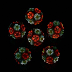 Perline di fiori di strass in argilla polimerica luminosa&nbsp;RESI-C048-01D