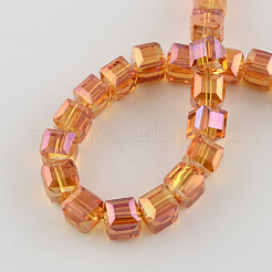 Chapelets de perles en verre électroplaqué&nbsp;EGLA-R064-4mm-04