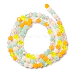 Chapelets de perles en verre électroplaqué&nbsp;EGLA-D018-02D