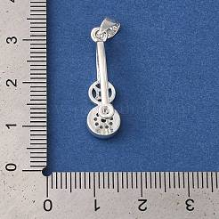 Rack placcatura ottone micro pave cubic zirconia rompighiaccio pinch bails&nbsp;KK-F873-19S