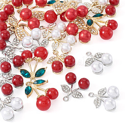 24 stücke 6 stile legierung strass anhänger&nbsp;FIND-TA0009-74