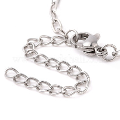 Bracciale a catena in acciaio inossidabile 304 anti-ossidazione per uomo e donna&nbsp;BJEW-E031-05J-P