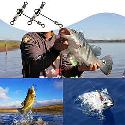 30 pz. 6 girelle in acciaio inox 201 a 3 vie per la pesca a croce&nbsp;FIND-FH0004-45
