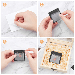 300 Stück quadratische Schmuckdisplaykarten aus Karton in 4 Stilen&nbsp;AJEW-PH0002-98