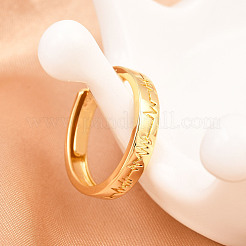 Fingerringe aus Messing für Damen&nbsp;RJEW-Z113-05G