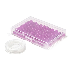 100 pz perline di giada bianca naturale&nbsp;DIY-SZ0004-58J