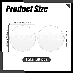 60 feuille acrylique pour loisirs créatifs&nbsp;OACR-GO0001-09