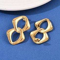 Boucles d'oreilles à tige rectangulaires en acier inoxydable 304&nbsp;EJEW-I320-14G