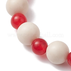 Bracelets extensibles en perles rondes en jade de malaisie pour femmes&nbsp;BJEW-JB10824
