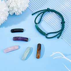 6 stücke 6 arten natürliche obsidian & rose quarz & amethyst & moos achat & aventurin & tiger auge stecker charme&nbsp;FIND-HS0001-60