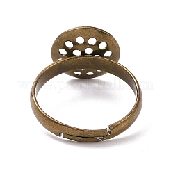 Diy antiken Bronze verstellbaren Messing Sieb Ring Basen&nbsp;X-EC163-3NFAB