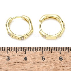 Pendientes de aro de circonio cúbico de micro pave de latón&nbsp;KK-CBA98BA-14G