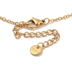 Collane con ciondolo a croce in acciaio inossidabile 304 color oro&nbsp;NJEW-A032-02G-02
