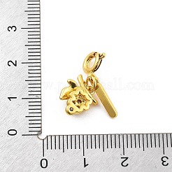 Messing Strass Früchte Anhänger Dekoration&nbsp;LS-HJEW-P020-01F-G
