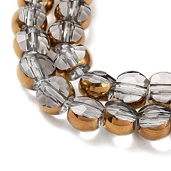 Chapelets de perles en verre électroplaqué&nbsp;LS-EGLA-A040-01E