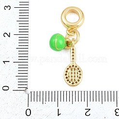Anhänger im europäischen Stil mit Mikropavé-Fassung aus Messing&nbsp;KK-H273-07G