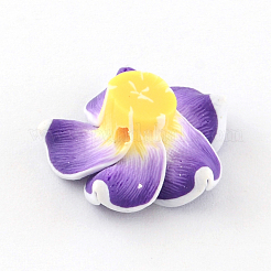 Handgemachten Polymer Clay 3 d Blume Plumeria Perlen&nbsp;X-CLAY-Q192-15mm-04