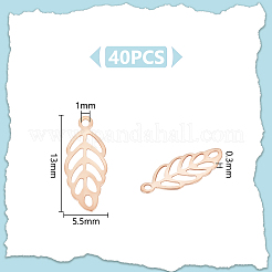 40 Stück Ionenplattierung (IP) 304 Edelstahl-Charms&nbsp;STAS-UN0053-80