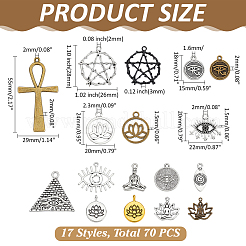 Pendentifs en alliage de style tibétain&nbsp;FIND-ME0001-23