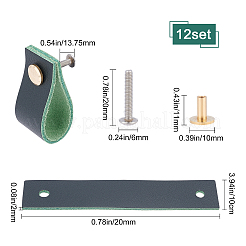 Rechteckige Schubladengriffe aus Leder&nbsp;AJEW-WH0251-71B
