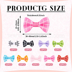 90 Stück 9 Farben Polyester Ornament Zubehör&nbsp;DIY-TA0012-88
