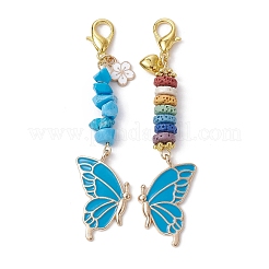 Decorazione con pendenti in smalto in lega di farfalla&nbsp;HJEW-JM01637