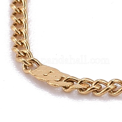 Collares de cadena fígaro de acero inoxidable 304&nbsp;NJEW-JN03487-02