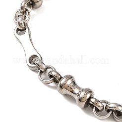 Bracciali a catena con maglie ossee in acciaio inossidabile 201 anti-ossidazione&nbsp;BJEW-B078-89P